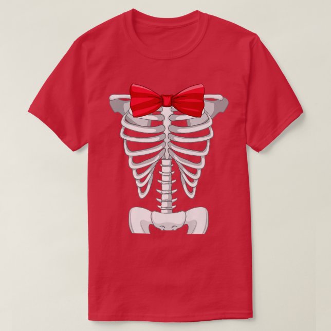 Coola Skeleton Rib Cage XRay Halloween Costume Boy T Shirt (Design framsida)