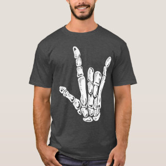 Coola Skeleton Sten Hand Consert Punk Sten Spooky  T Shirt