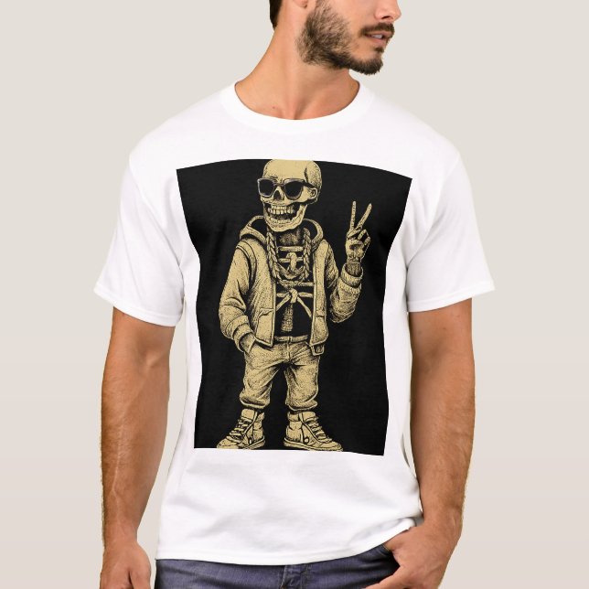 Coola Skeleton T Shirt (Framsida)