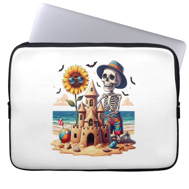 Coola Skeleton vid Beach Laptop Fodral (Framsidan)