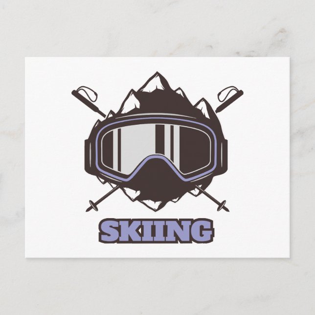 Coola Ski Helmet Vykort (Framsida)