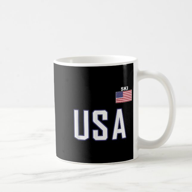 Coola Ski-utrustning för Skier i USA flagga-teamet Kaffemugg (Höger)