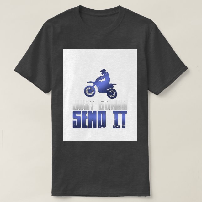 Coola skickar bara Dirt Bike och Motocross Gr T Shirt (Design framsida)
