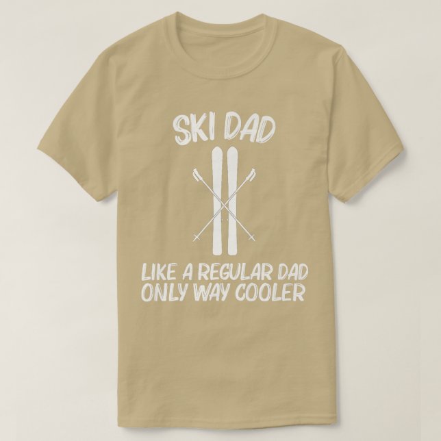 Coola Skickar för Pappa Far Ski Skier Snowboard Wi T Shirt (Design framsida)