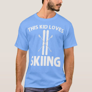 Coola Skiing För barn Boys Ski Skier Snowboard Win T Shirt