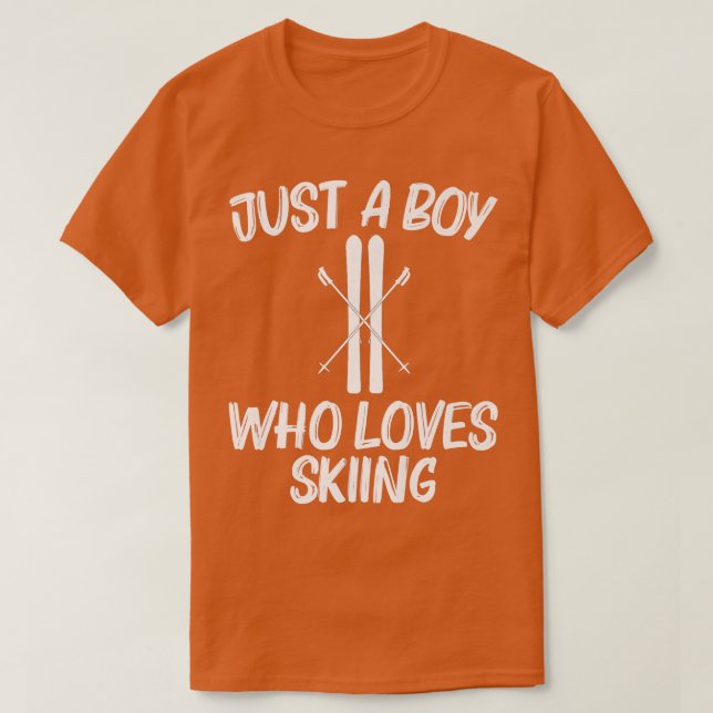Coola Skiing for Boys Kids Ski Skier Snowboard Win T Shirt (Design framsida)