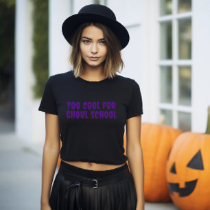 Coola skolhalloween lila typografi t shirt
