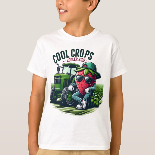 Coola Skörd, Cooler Ride Funny Tractor T Shirt (Framsida)