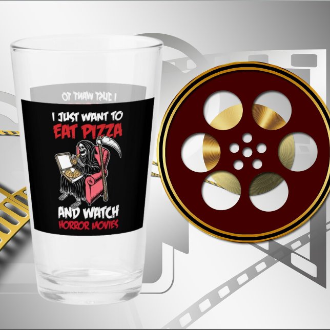 coola skräckfilmer pizza ord art glaskopp (Skapare uppladdad)
