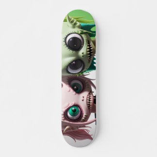 Coola, skrämmande främmande monster, skateboard