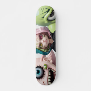 Coola, skrämmande främmande monster, skateboard