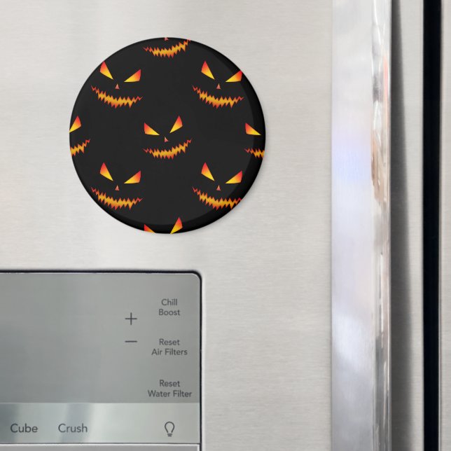Coola skrämmande Jack O'Lantern ansikte Halloween  Magnet (In Situ (Fridge))