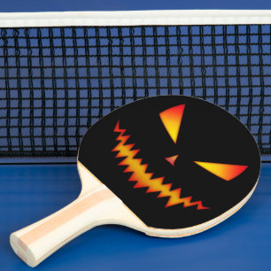 Coola skrämmande Jack O'Lantern ansikte Halloween Pingisracket