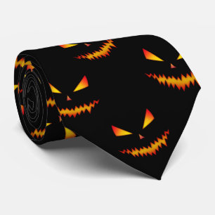 Coola skrämmande Jack O'Lantern ansikte Halloween  Slips