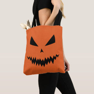Coola skrämmande Jack O'Lantern Halloween svart or Tygkasse