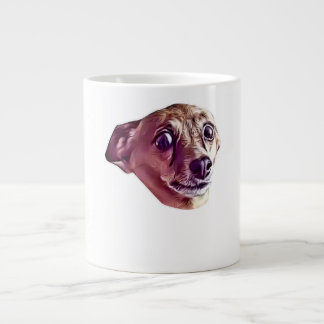 Coola Skrämt Chihuahua Cute Funny Meme Jumbo Mugg
