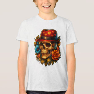 Coola Skull i hjärthattar - Barngrafik T-Shirt