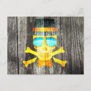 Coola Skullglas, grått, bakgrundseffekt Vykort