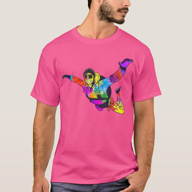 Coola Skydiving Art for Indoor Skydive Himmel Divi T Shirt (Framsida)
