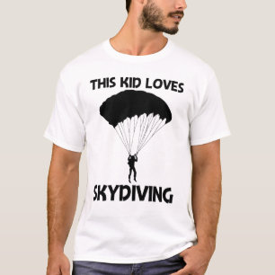 Coola Skydiving För barn Boys Skydiver Fallskärm T Shirt