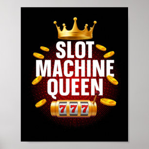 Coola Slot Maskin Queen Art for Women Girls Casino Poster