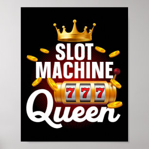 Coola Slot Maskin Queen Art for Women Girls Casino Poster