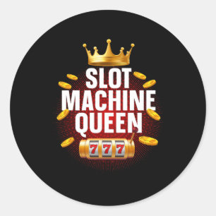 Coola Slot Maskin Queen Art for Women Girls Casino Runt Klistermärke
