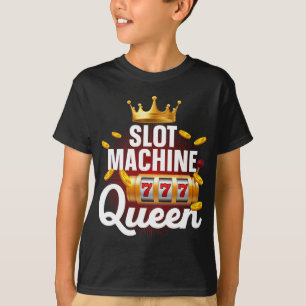 Coola Slot Maskin Queen Art for Women Girls Casino T Shirt