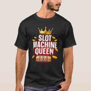 Coola Slot Maskin Queen Art for Women Girls Casino T Shirt