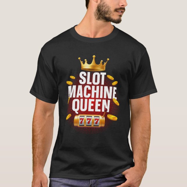 Coola Slot Maskin Queen Art for Women Girls Casino T Shirt (Framsida)