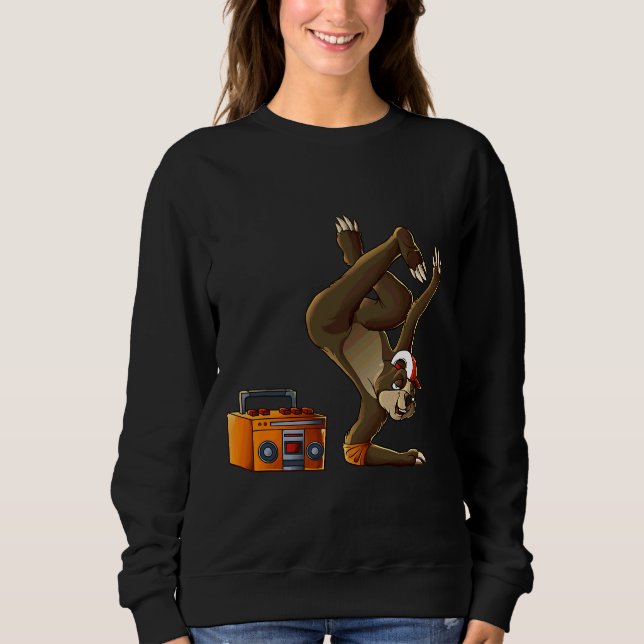Coola Sloth Breakdance Funny T Shirt (Framsida)