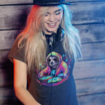 Coola Sloth DJ Neon T Shirt<br><div class="desc">Den här designen kan vara personlig om du väljer Redigera design. Du kan också överföra till andra objekt. Kontakta mig på colorflowcreations@gmail.com eller använda alternativet chatta överst på sidan om du vill ha den här designen på en annan produkt eller behöver hjälp med den här designen. Se mer av mina...</div>