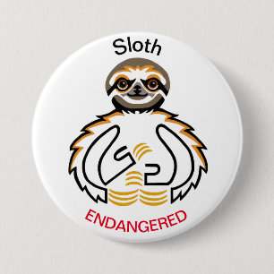 Coola - SLOTH-Endangered animal grafik - Wildlife Knapp