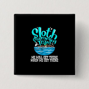 Coola Sloth Swimming Team Funny Animal Swimmer Knapp