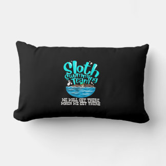 Coola Sloth Swimming Team Funny Animal Swimmer Lumbarkudde