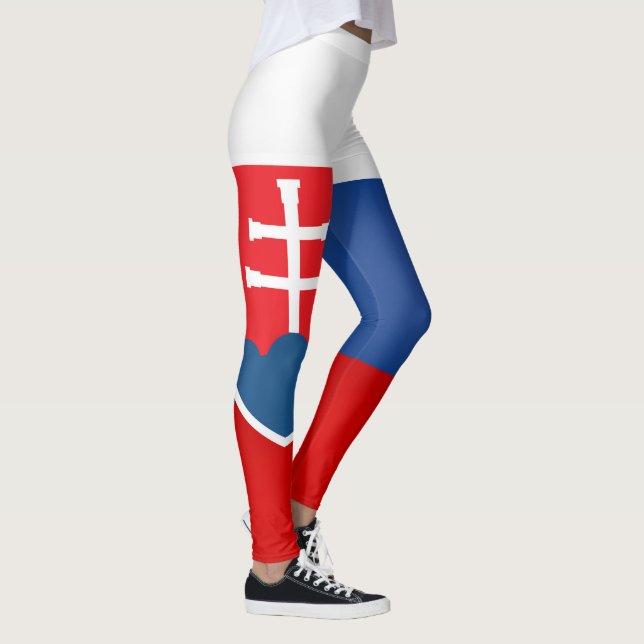 Coola Slovakien Flagga Mode Leggings (Höger)