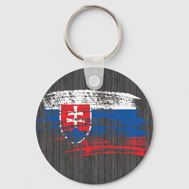 Coola Slovakisk flagga Nyckelring (Framsida)