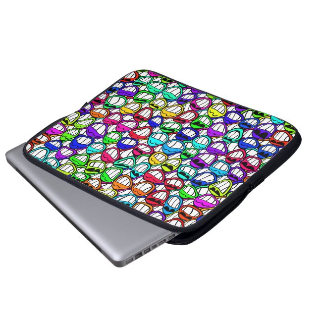 Coola Smilande Ansikte Laptop Fodral (Framre botten)