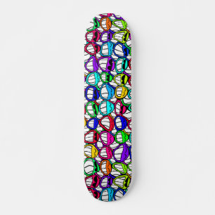 Coola Smilande Ansikte Mini Skateboard Bräda 18,5 Cm