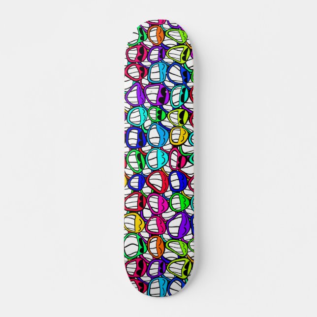 Coola Smilande Ansikte Mini Skateboard Bräda 18,5 Cm (Framsida)