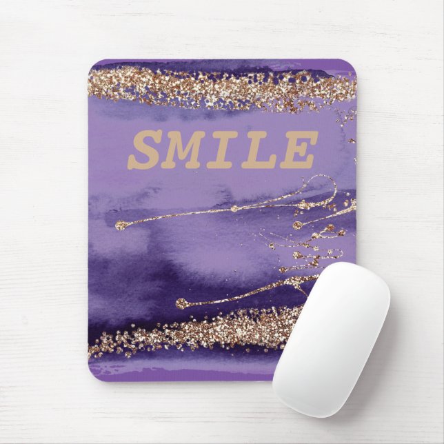 Coola Smile Guld Lila Sparkling Musmatta (Med mus)