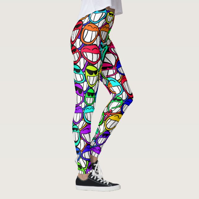 COOLA SMILING ANSIKTE GROUP I + din idé Leggings (Höger)
