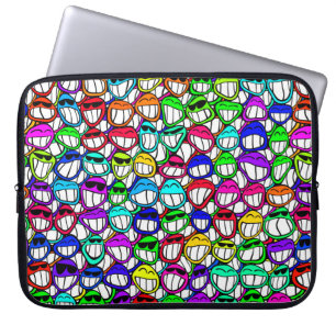 COOLA SMILING ANSIKTE GROUP LAPTOP SLEEVE