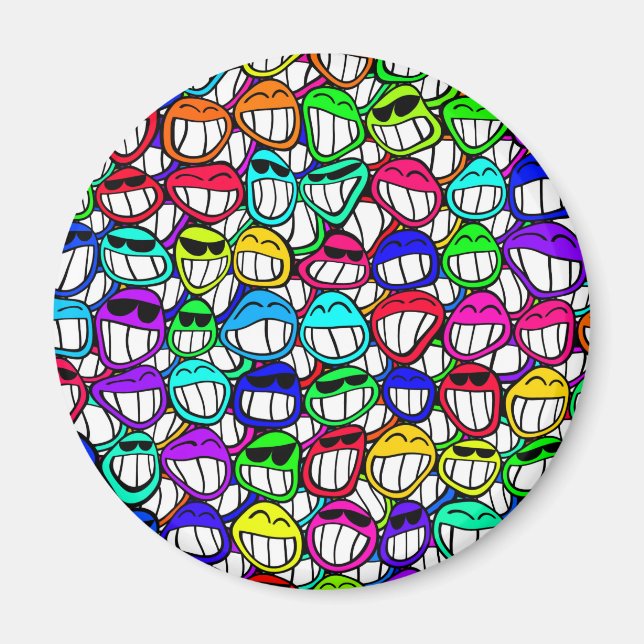 COOLA SMILING ANSIKTE GROUP MAGNET (Framsidan)