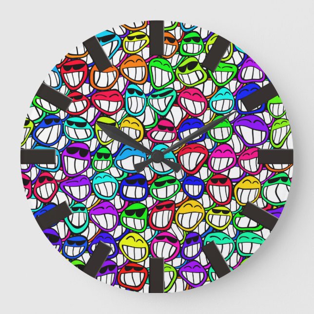 COOLA SMILING ANSIKTE GROUP STOR KLOCKA (Framsida)