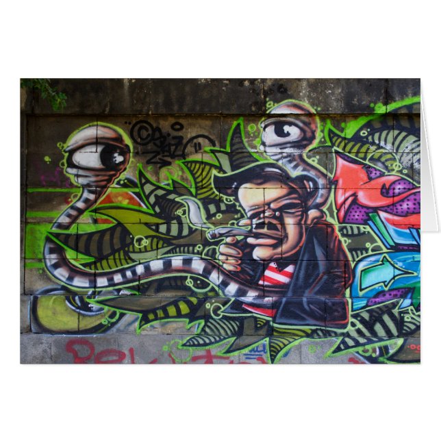 Coola Smoking Guy Hälsningskort (Framsidan Horizontal)