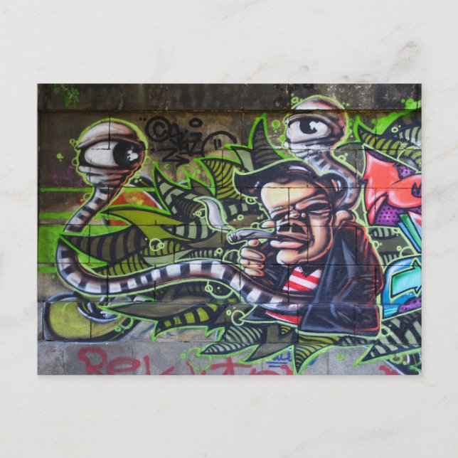 Coola Smoking Guy Vykort (Framsida)