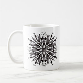 Coola Snakes Black and White Botanical Gothic Kaffemugg