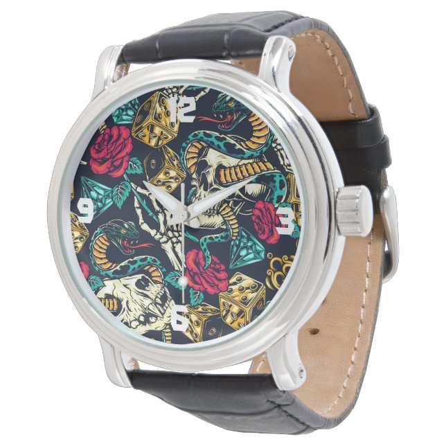 Coola Snakes & Skull Manar Watch Armbandsur (Vinklad)
