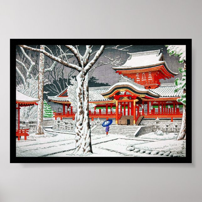 Coola snö i iwash imizu hachiman shrine kyoto poster (Framsidan)